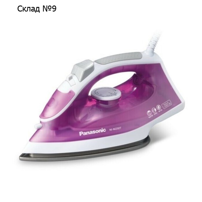 Утюг PANASONIC NI-M 250TPTH PINK, 1550 Вт, 15 г/мин, пар удар 75 г/мин, 210 мл, розовый