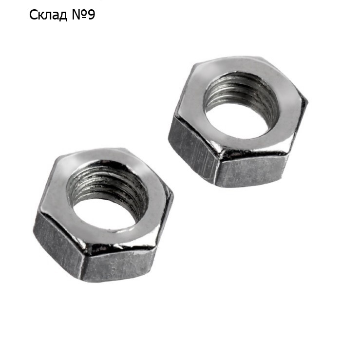 Гайка ТУНДРА, шестигранная, DIN 934, класс прочности 6, оцинкованная, М6, фасовка 1 кг