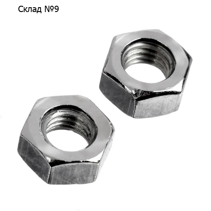 Гайка ТУНДРА, шестигранная, DIN 934, класс прочности 6, оцинкованная, М8, фасовка 1 кг