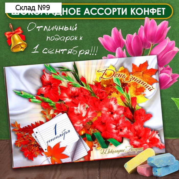 Шоколадные конфеты в коробке «1 сентября», Ассорти, 200 г