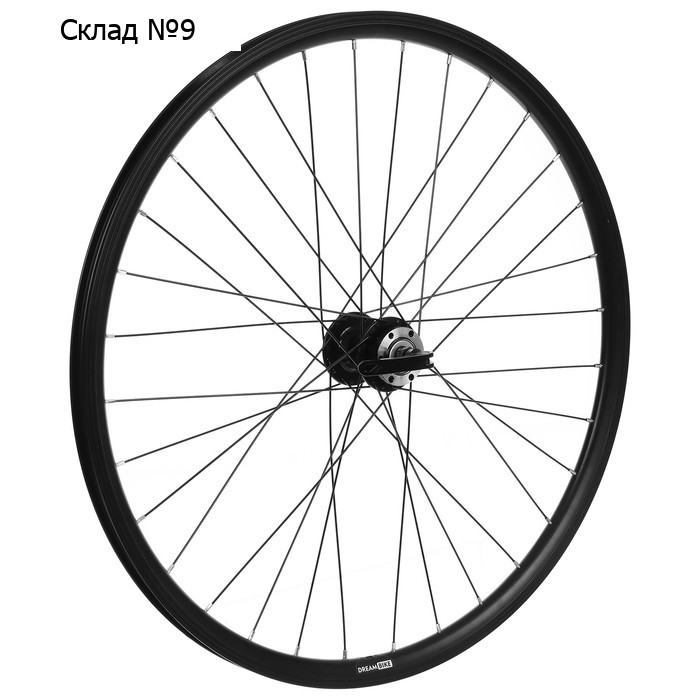 Колесо 27.5" переднее Dream Bike, обод двойной алюминиевый, 32 спицы, под диск