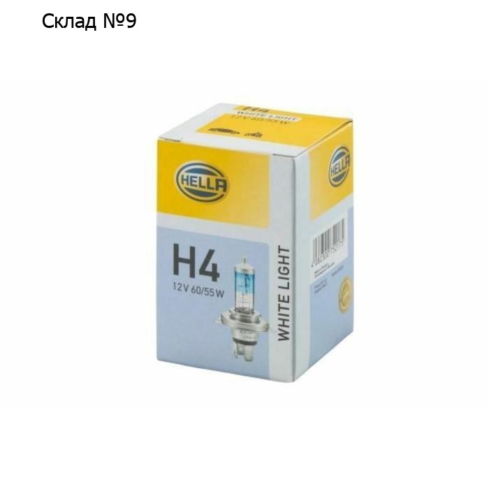 Лампа HELLA H4 12 В, 60/55W (P43t) (+30% света) White Light 8GJ 223 498-121