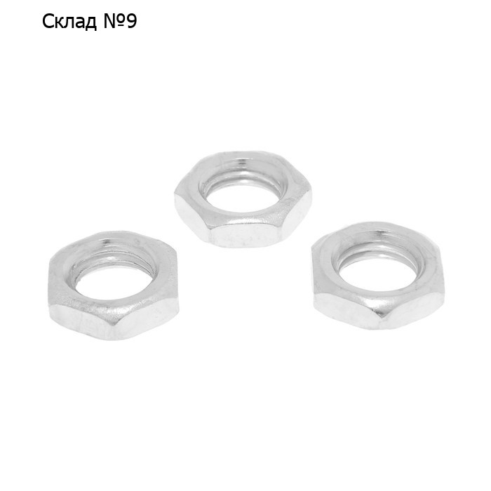 Гайка ЛОМ, низкая, DIN439, оцинкованная, М20, 1 кг