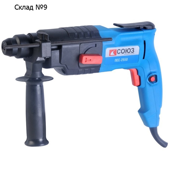 Перфоратор «СОЮЗ» ПЕС-2550, 800 Вт, 1.5 Дж, SDS+, 3900 уд/мин, 2 режима