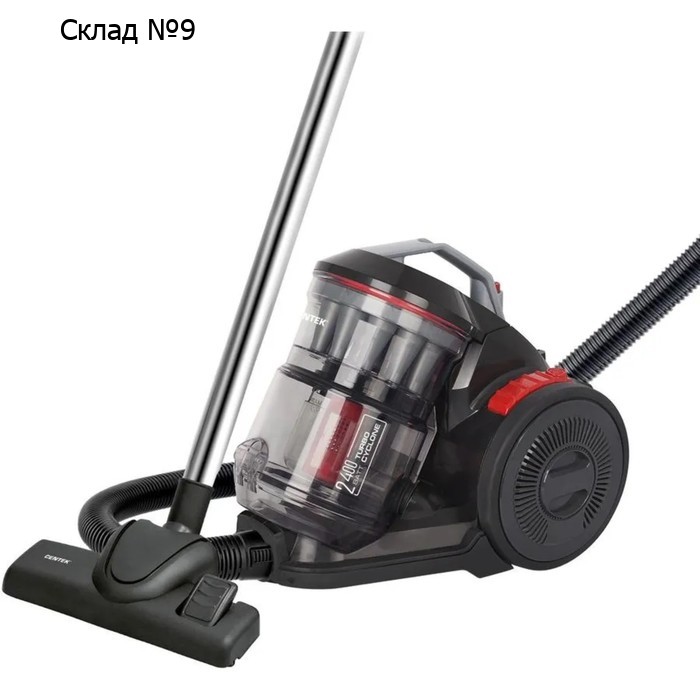 Пылесос Centek CT-2523, 2400/420 Вт, 1.2 л, красно-черный