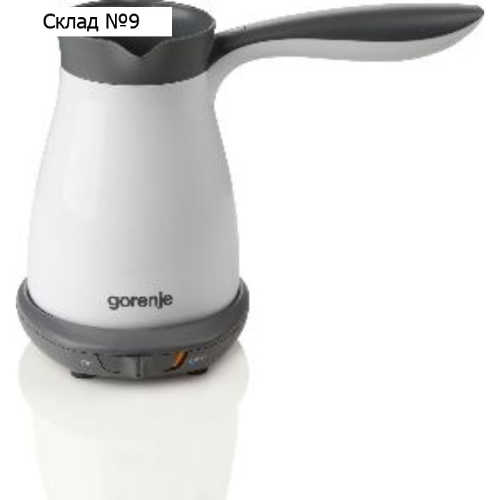 Турка электрическая Gorenje TCM330W, 550 Вт, 0.33 л, бело-серая