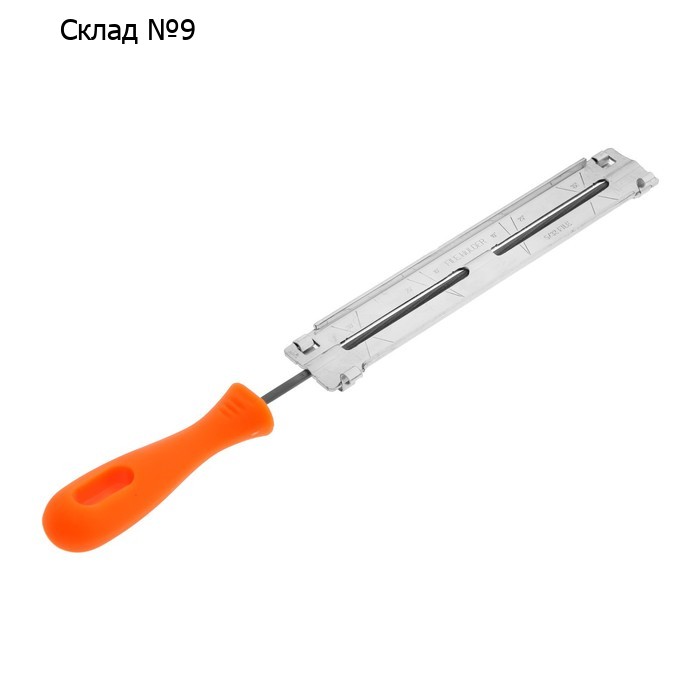 Набор для заточки цепей пил ТУНДРА, сталь ШХ15, шаг 1/4", паз 1.1-1.3 мм, d=4.0 мм, плашка