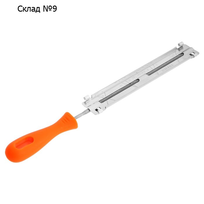 Набор для заточки цепей пил ТУНДРА, сталь ШХ15, шаг 3/8", паз 1.3-1.6 мм, d=5.5 мм, плашка