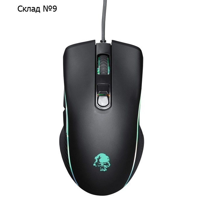 Мышь Оклик 708G MYSTERY черный оптическая (3200dpi) USB (7but)