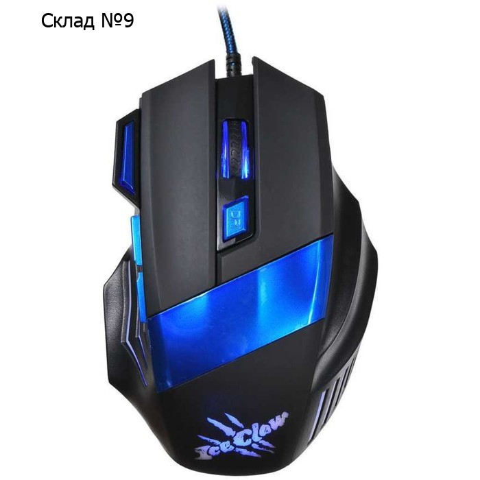 Мышь Оклик 775G Ice Claw черный оптическая (2400dpi) USB (7but)