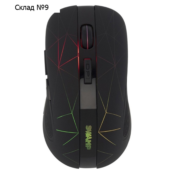 Мышь Оклик 975GW SWAMP черный оптическая (1600dpi) беспроводная USB (6but)