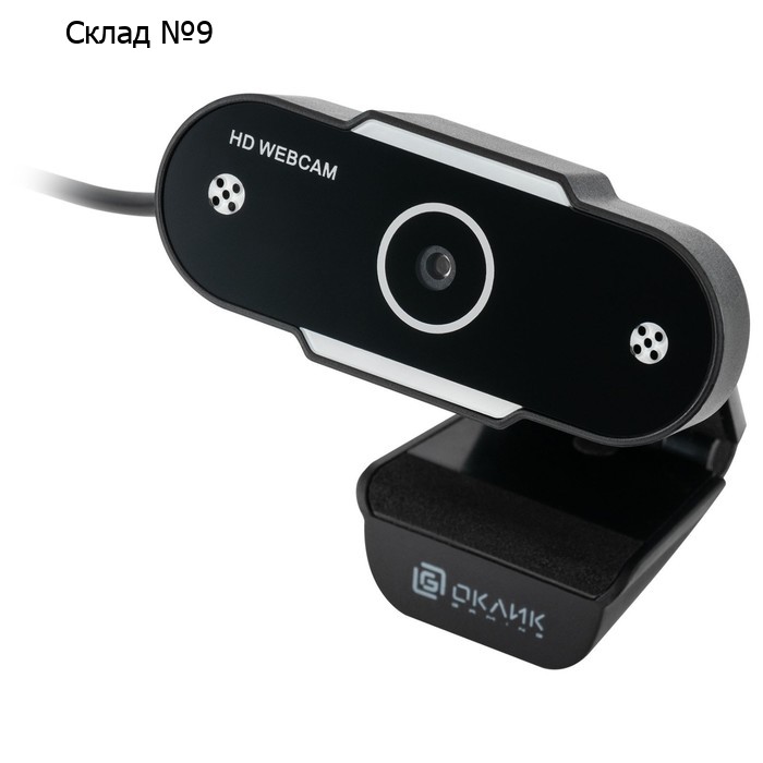 Камера Web Оклик OK-C012HD черный 1Mpix (1280x720) USB2.0 с микрофоном