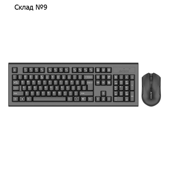 Клавиатура + мышь A4Tech 3000NS клав:черный мышь:черный USB беспроводная Multimedia