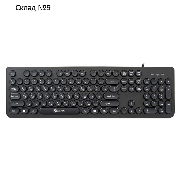 Клавиатура Оклик 400MR черный USB slim