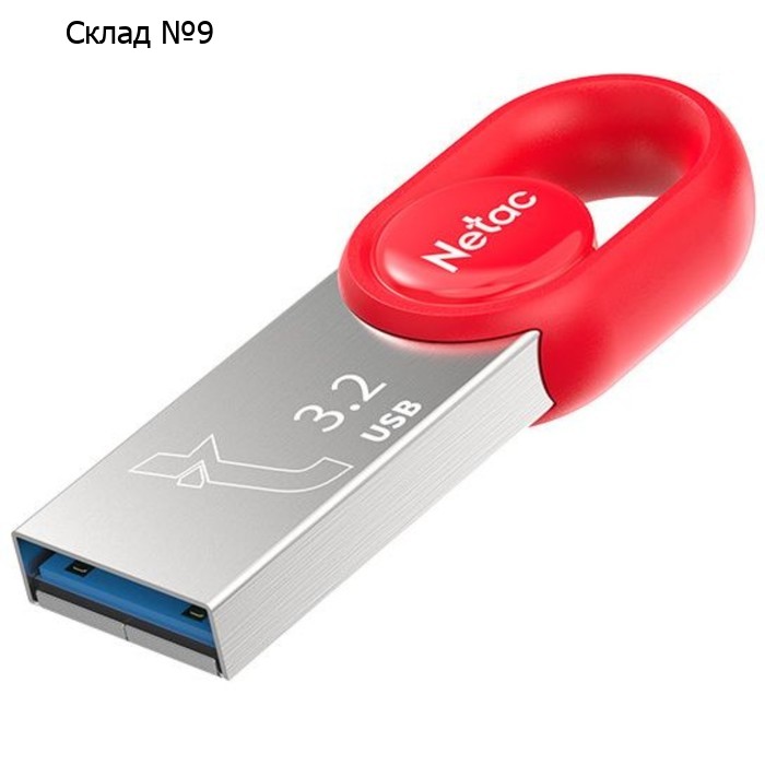 Флешка Netac 128GB UM2 NT03UM2N-128G-32RE USB3.2 серебристый/красный