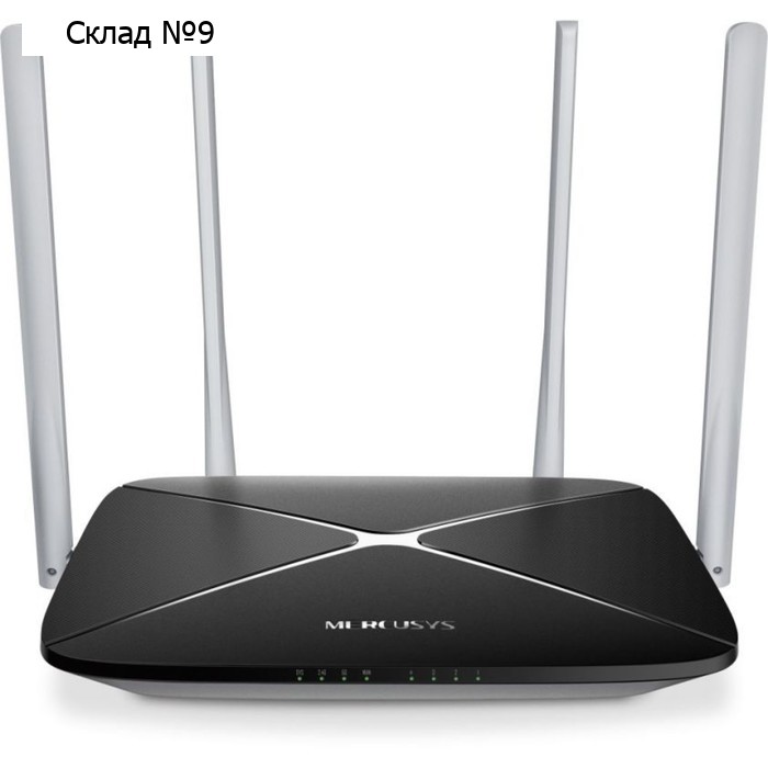 Роутер беспроводной Mercusys AC12 AC1200 10/100BASE-TX черный