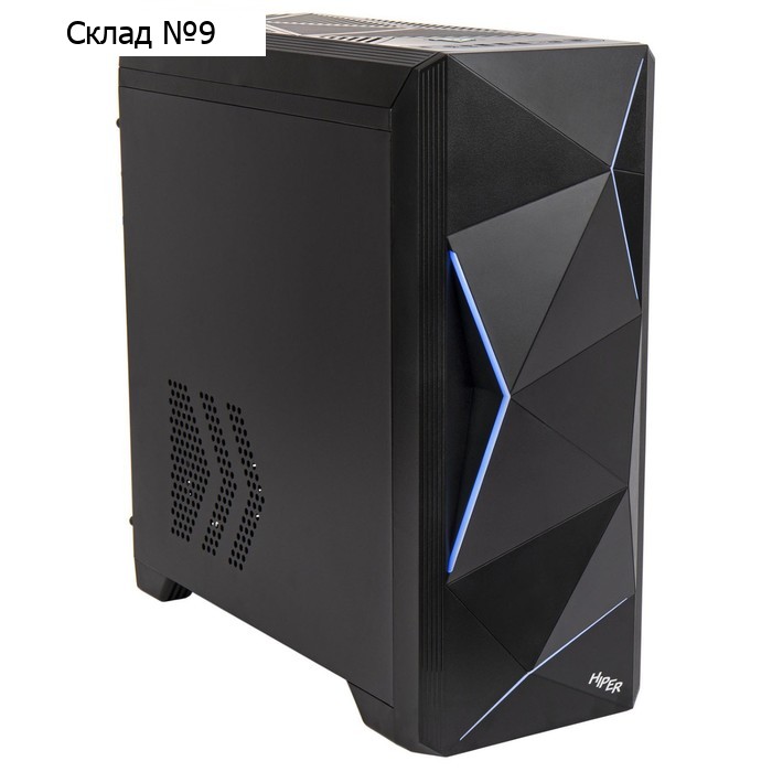 Корпус Hiper A68 черный без БП mATX 1x80mm 1x92mm 2xUSB2.0 1xUSB3.0 audio