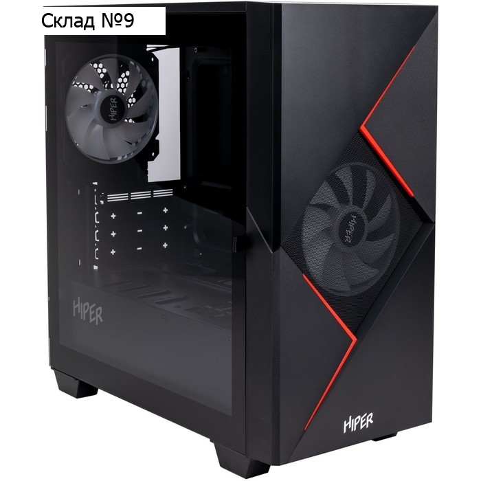 Корпус Hiper CYCLOPS BR черный без БП mATX 6x120mm 1xUSB2.0 1xUSB3.0 audio bott PSU