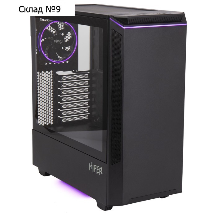 Корпус Hiper PB81 черный без БП ATX 4x120mm 2xUSB2.0 2xUSB3.0 audio bott PSU