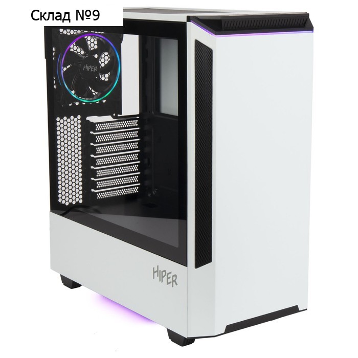Корпус Hiper PW81 белый без БП ATX 4x120mm 2xUSB2.0 2xUSB3.0 audio bott PSU