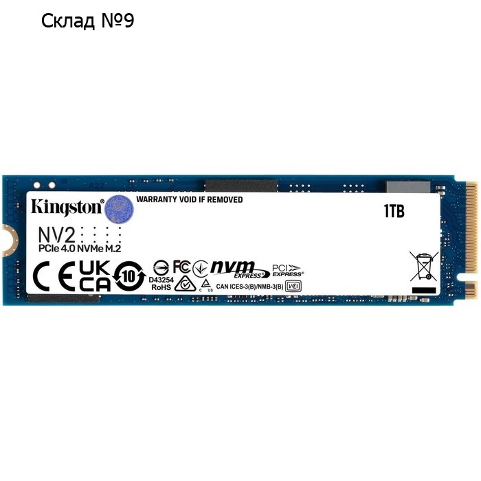 Накопитель SSD Kingston PCI-E 4.0 x4 1TB SNV2S/1000G NV2 M.2 2280