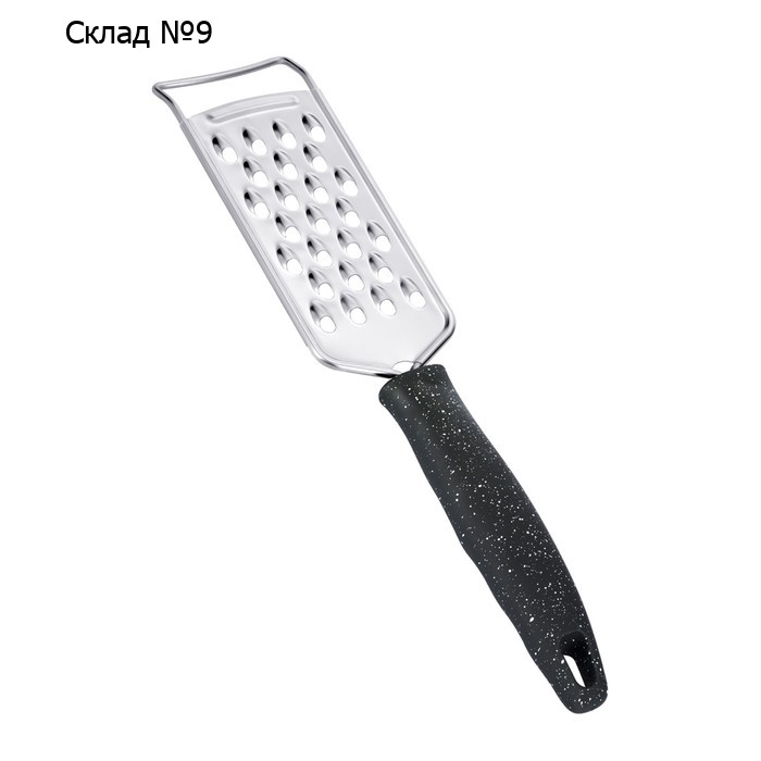 Тёрка Regent inox Punto nero, для крупной стружки, 26х5.5 см