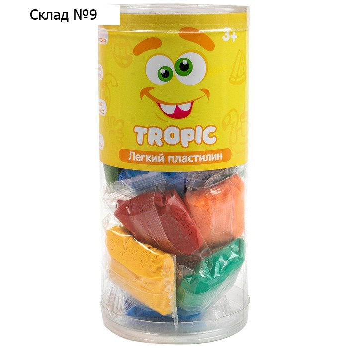 Лёгкий пластилин Crazy Clay, набор Tropic (mini) «Кокос»