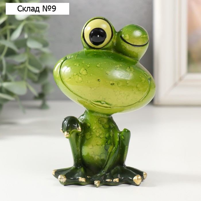 Фигурка полистоун лак «Лягушонок подмигивает», 7×5×10.5 см