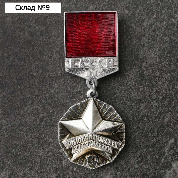 Значок "Молодая гвардия" серебро