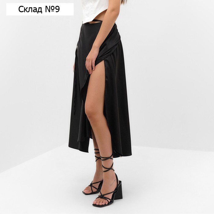Юбка женская на запах MIST Classic Collection, р. S-M, черный