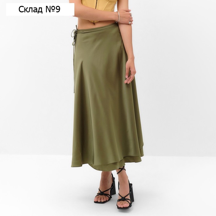 Юбка женская на запах MIST Classic Collection, р. S-M, хаки