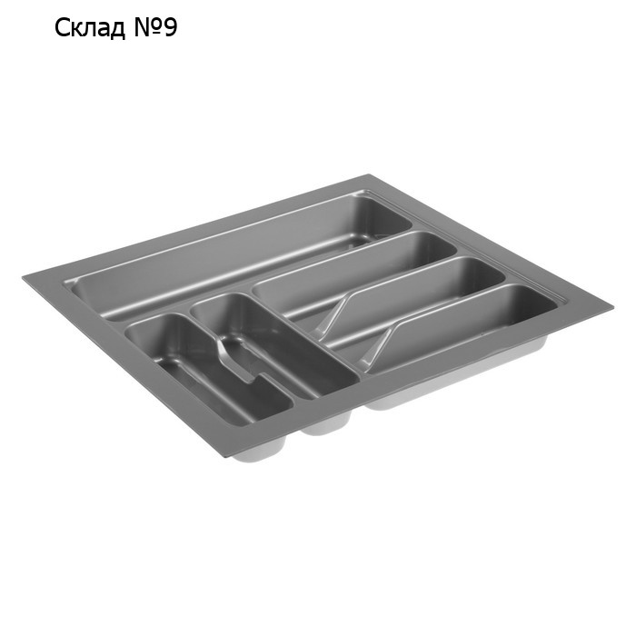 Лоток для столовых приборов CAPPIO, в ящик, 435х485 мм, блок-константа, цвет серый