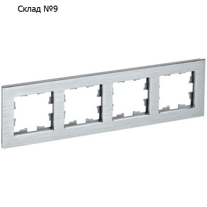 Рамка 4-м BRITE РУ-4-1-БрА металл алюм. IEK BR-M42-M-K47