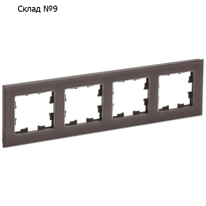 Рамка 4-м BRITE РУ-4-2-БрТБ стекло темн. бронза IEK BR-M42-G-K45