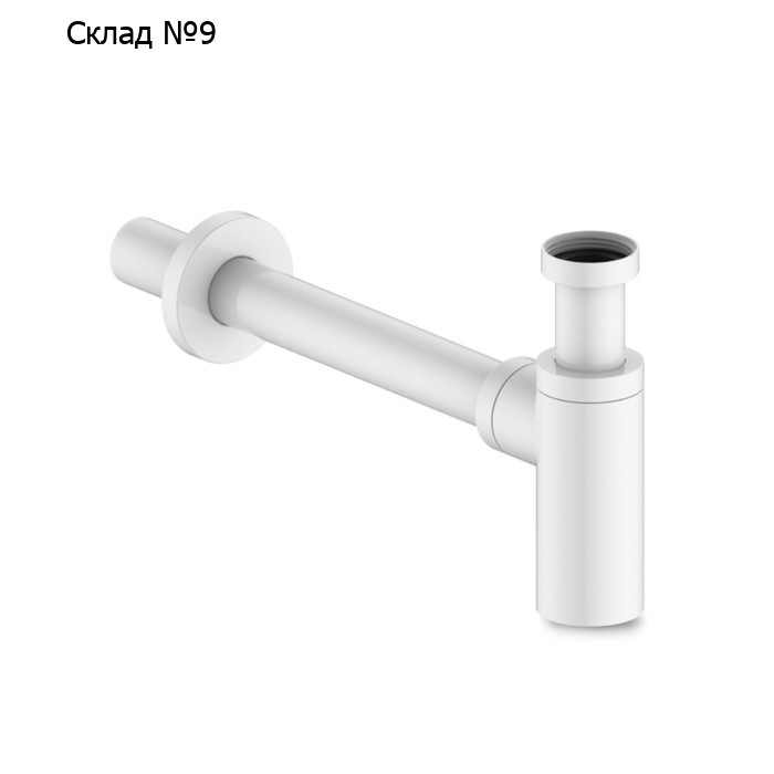 Сифон для раковины IDDIS Optima Home, бутылочный, белый матовый