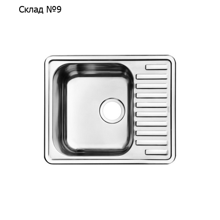 Мойка для кухни IDDIS Strit S, 585х485 мм, врезная, полир., нержавеющая сталь
