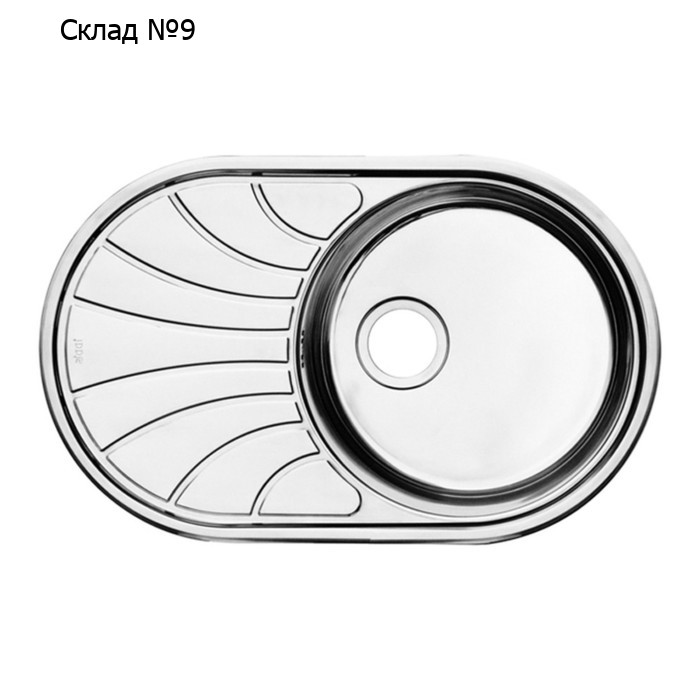 Мойка для кухни IDDIS Suno S, 770х480 мм, врезная, нержавеющая сталь