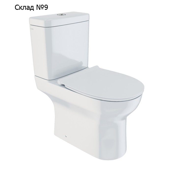 Унитаз компакт IDDIS Drum DRU2DSEi24, SoftClose и EasyFix, безободковый, белый