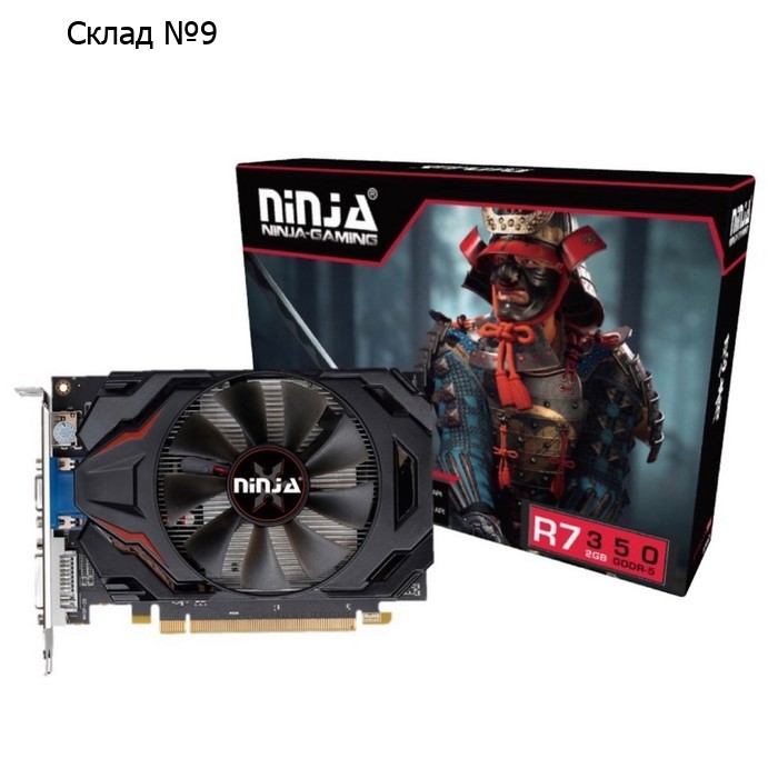 Видеокарта Ninja R7 350, 2Гб, 128bit, GDDR5, DVI, HDMI, HDCP