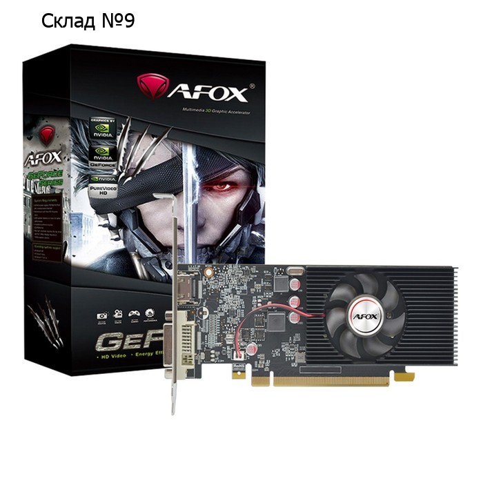 Видеокарта Afox GT1030, 2 Гб, 64bit, GDDR5, DVI, HDMI, HDCP