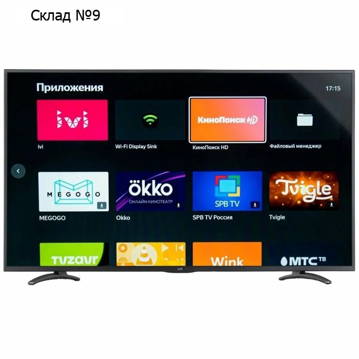 Телевизор Leff 55U630S, 55", 3840x2160, DVB-T2/C/S/S2, HDMI 3, USB 2, SmartTV, чёрный