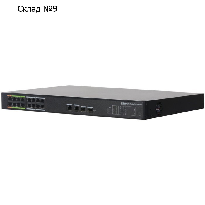 Коммутатор Dahua DH-LR2218-16ET-240 16x100Mb 2G 14PoE+ 240W управляемый