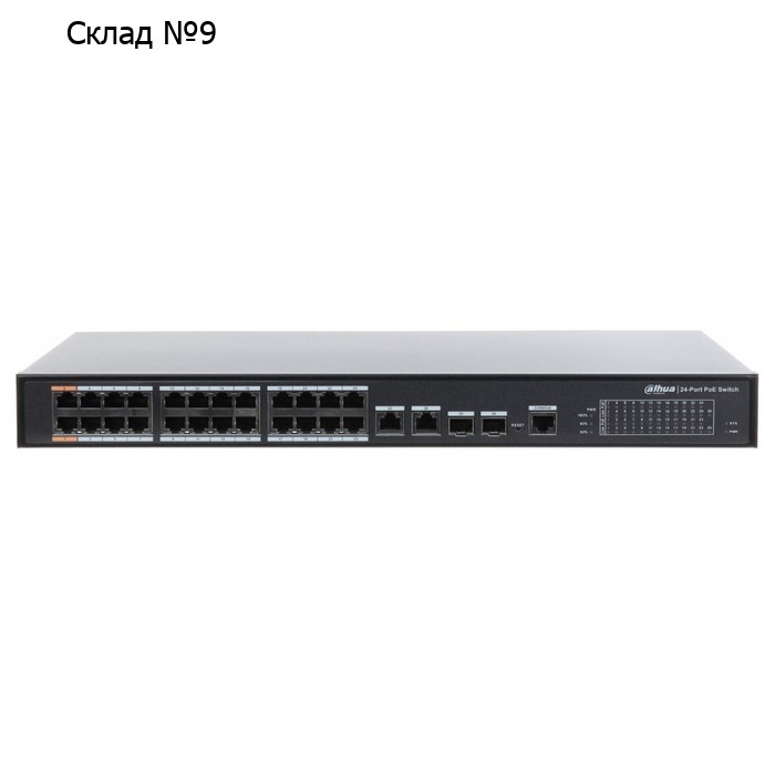 Коммутатор Dahua DH-PFS4226-24ET-240 24x100Mb 2G 22PoE+ 240W управляемый