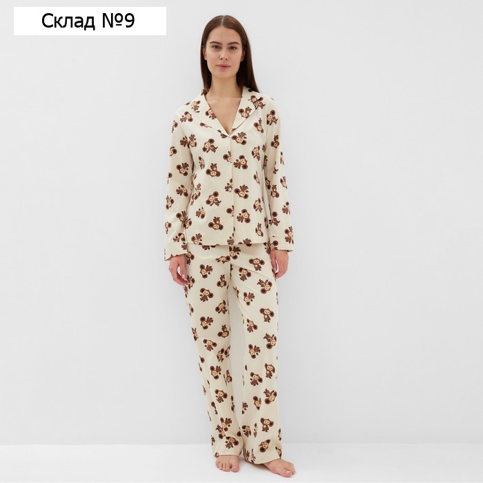 Пижама женская (рубашка и брюки) KAFTAN Чебурашка р. 48-50
