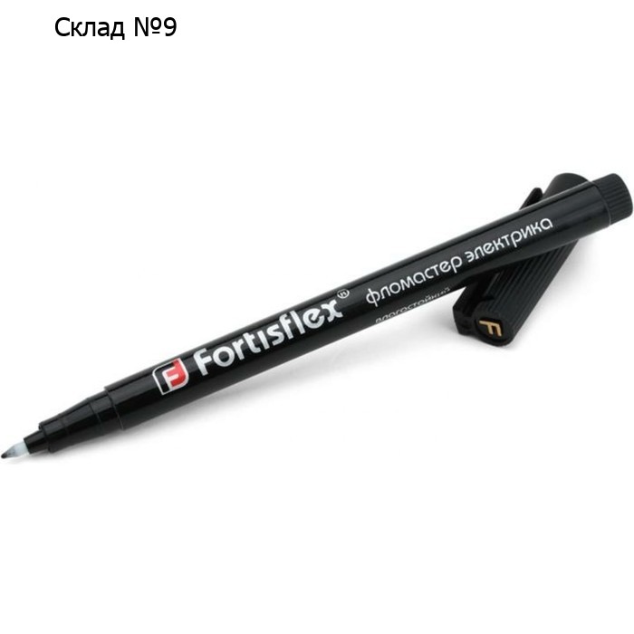 Фломастер электрика Fortisflex ФМ-0,75, перманентный, черный, 0.75 мм
