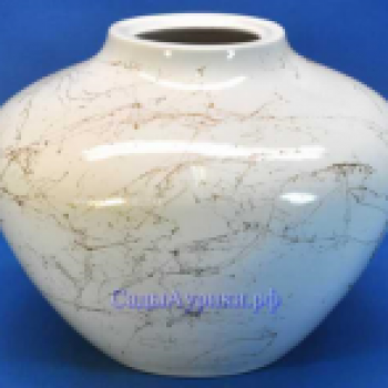 046 ваза для сухоцветов ГЛОРИЯ бел d10cm h20см