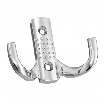 Крючок мебельный двухрожковый, хром KR-0060
