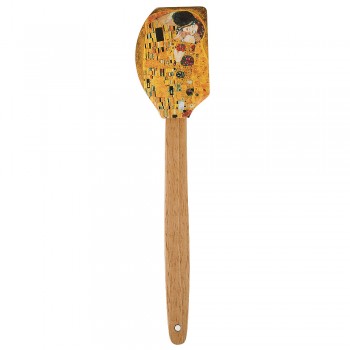 Лопатка кулинарная "Klimt" 29,5*6,5*1см.(min12) (силикон, бук обработанный) (упаковочный пакет)