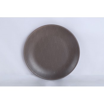 Обеденная плоская тарелка керамика, 26.7 см, "Мокка", цвет коричневый
