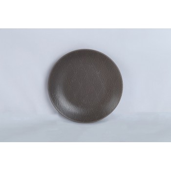 Тарелка плоская керамика 19.5 см. "Мокка", цвет коричневый